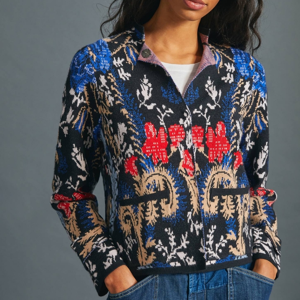 Anthropologie Pilcro Debra Cropped Sweater Jacket